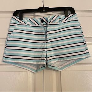 Blue Striped Shorts